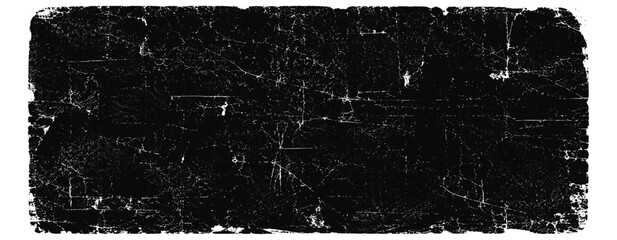 Fototapeta premium Rough black distressed texture vector illustration featuring white scratches, grunge weathered surface, aged grain, torn marks, dirty background and worn overlay effect