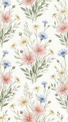 Obraz premium Woodland Autumn Seamless Pattern