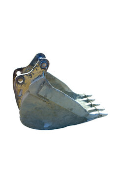 bucket for digging from excavator Isolated on transparent background 