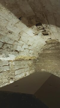 Catacombs and sarcophagi for the burial of mummies of sacred Apis bulls in the ancient Serapeum complex at Saqqara, Egypt.