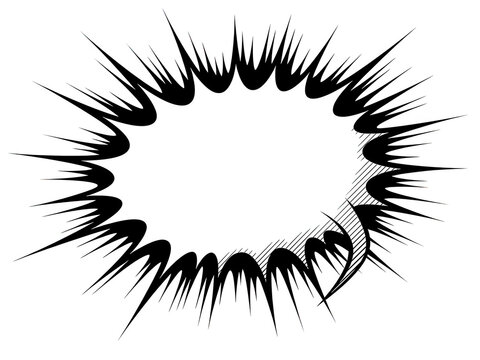 Comic book speech bubble isolated on transparent background