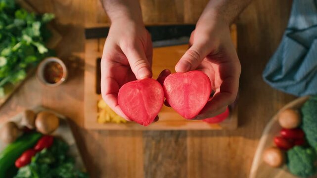 Chop tomato close up, Diced kumato tomatoes on a cutting board for Italian sauce, chef cut tomatoes with knife for gazpacho or salad 