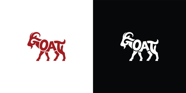 GOAT Logo with Integrated Animal Typography
