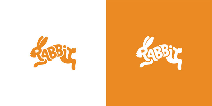 RABBIT Logo with Integrated Animal Typography