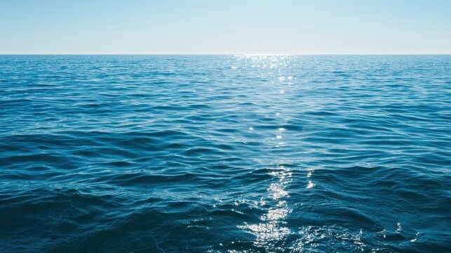 Open seascape of blue water with gradient tones for design background