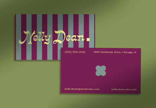 Modern Striped Business Card