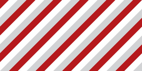 Fototapeta premium Red and white striped shop awning. Seamless vector illustration pattern.