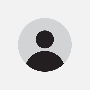 User profile icon with silhouette and circular design