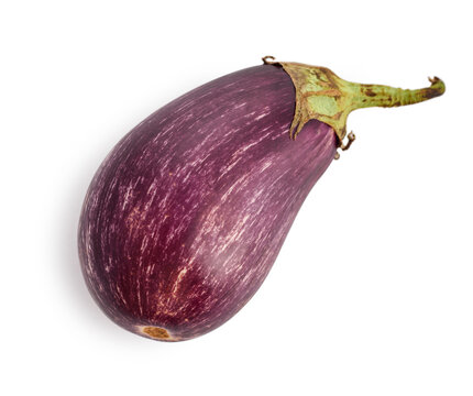 Fresh purple eggplant isolated on a white background