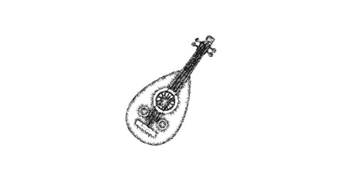 Sketch oud icon animation - smooth progressive reveal