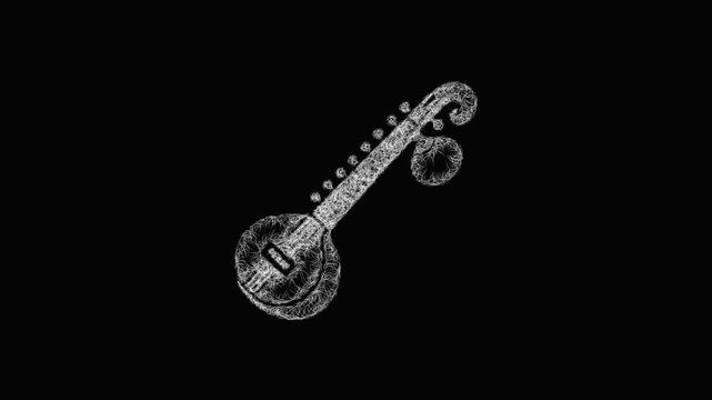 Sketch veena icon animation - smooth progressive reveal