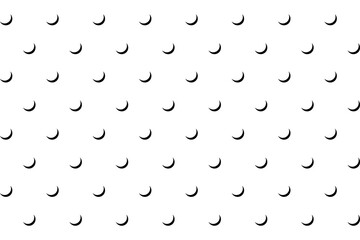 Seamless pattern with small black crescent moon shapes on a simple clean background © Risad