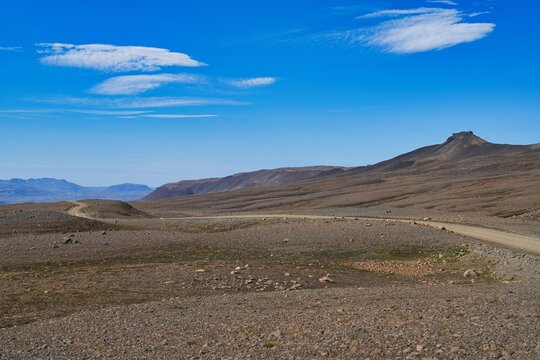 The barren plateau near the Langjokull glacier.