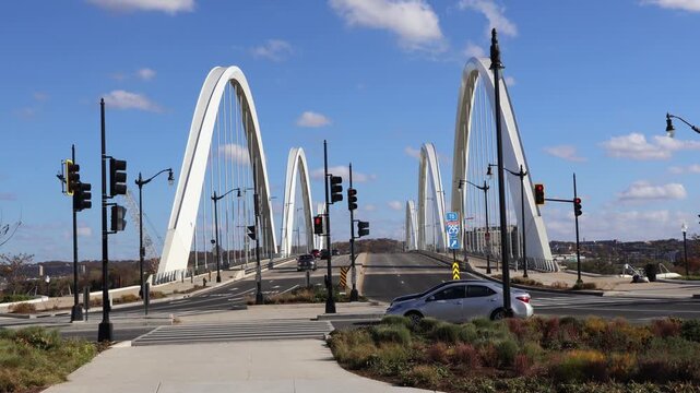 Frederick Douglass Memorial Bridge and South Capitol Street in Washington DC