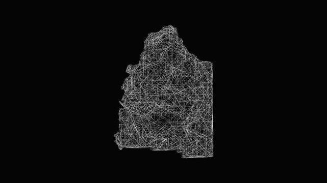 Sketch Gilchrist outline map animation - smooth progressive reveal