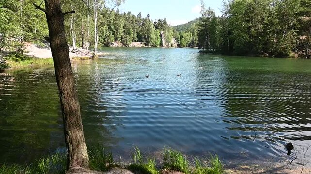 P&iacute;skovna-See bei Adrspach in Tschechien
