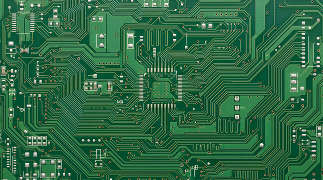 Green computer circuit board electronic background