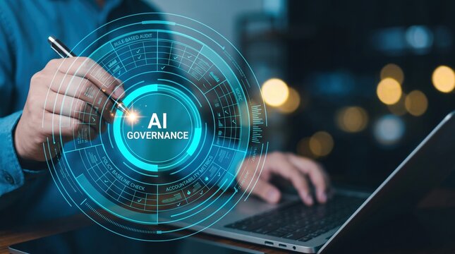 Strategic leadership guiding the responsible implementation and ethical development of artificial intelligence, ensuring data integrity and robust governance in a technological future