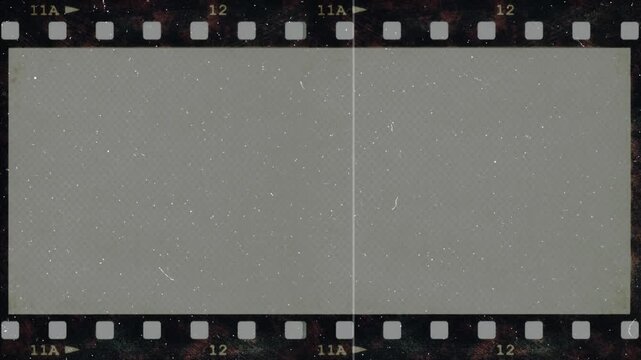 Vintage film strip overlay with scratches and dust