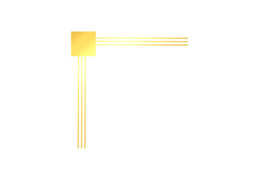 Elegant Gold Triple Line Decorative Corner Accent