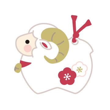 未の置物のイラスト