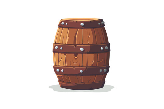 Wooden barrel isolated