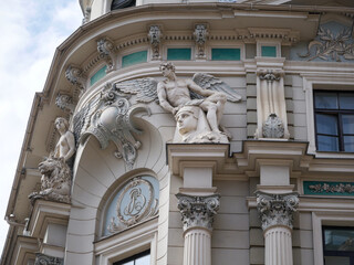 Ornate Historic Building Facade with Sculptural Details © Olena Netkach