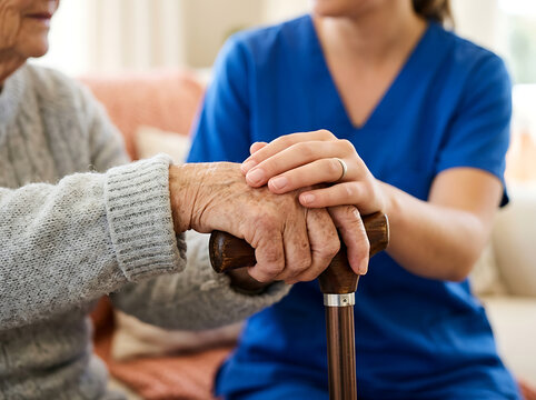 Elderly care and support from a compassionate caregiver at home