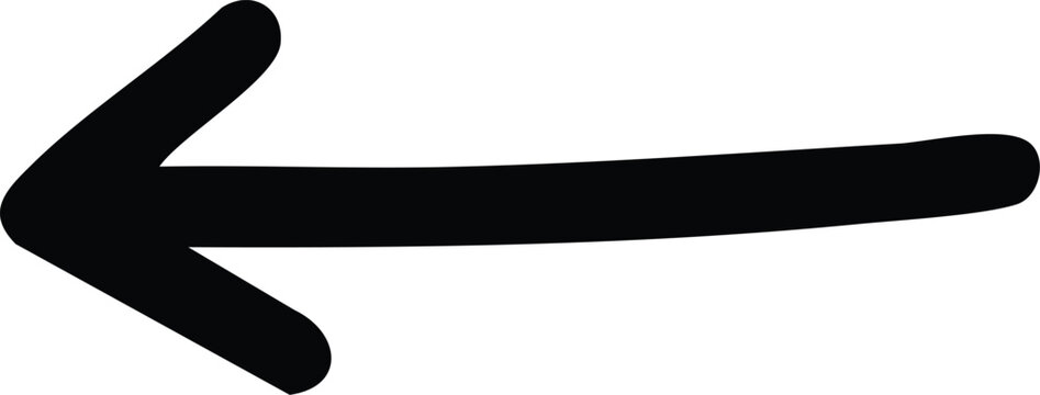 Black Arrow Collection with Straight and Curved Directional Symbols