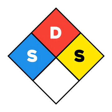 NFPA 704 Hazard Diamond Safety Rating Symbol, vector of 