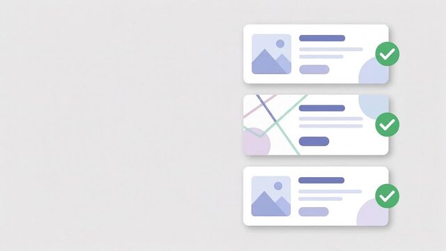 タスクカードを整理するプロジェクト管理、進捗確認と業務効率化のビジネスアニメーション