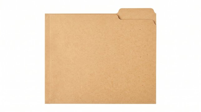 Brown kraft paper file folder isolated on white. Represents setting boundaries and managing workload to prevent burnout. Ideal for corporate wellness blogs or mental health articles.