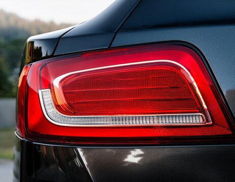 automobile rear light led red rear light detail of a contemporary vehicle s tail light