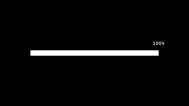 Clean Minimal White Linear Progress Bar Dynamic Gradient Pulse Slider Animation - 4K Video Loop