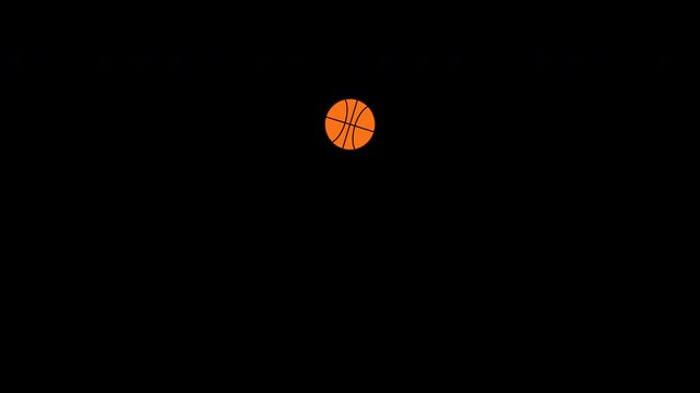 Continuous Basketball Dribbling Cycle Animation Element