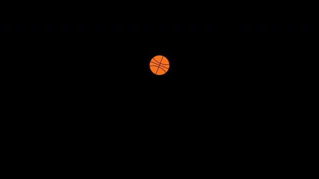 Simple Seamless Basketball Dribbling Motion Graphic
