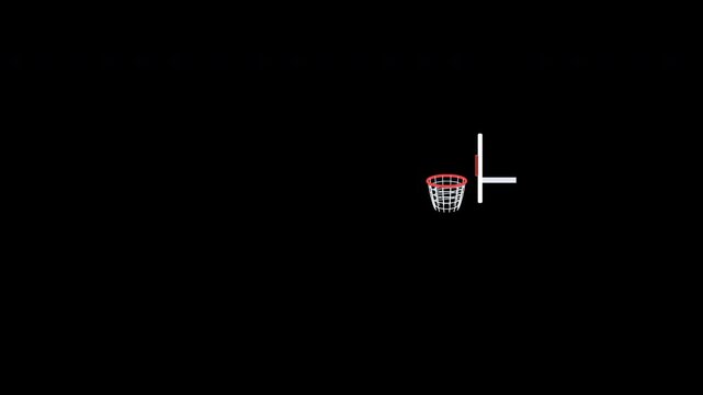Perfect Basketball Swish Animation with Dynamic Score Visual Effect
