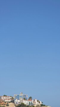 Blanes, Catalonia, Spain, vertical landscape with copy space