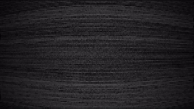 Animation of vintage television static with horizontal scan lines, flickering noise and analog signal interference. Alpha channel. Seamless loop