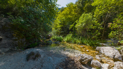 Enipeas hiking trail in Olympus region