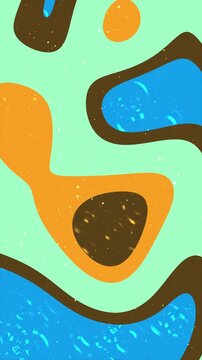 Abstract background with organic fluid shapes and vibrant colors in a modern minimalist style.