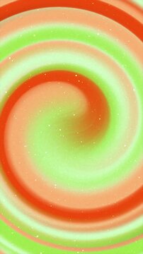 Abstract swirl background with vibrant green and orange gradient colors.