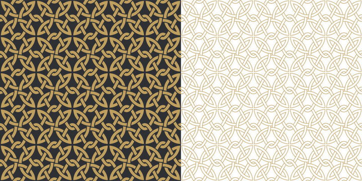 Seamless texture celtic style. Original ethnic ornament.