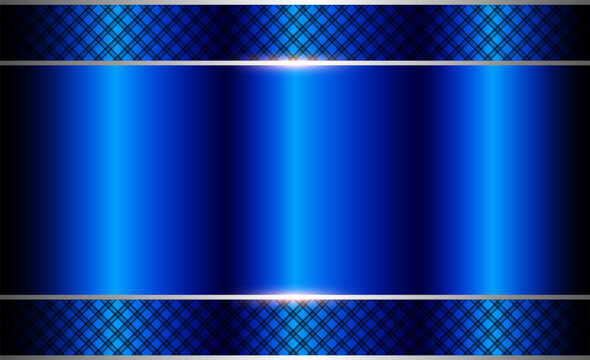 Metallic blue background with diagonal mesh texture, modern carbon fiber geometric background.