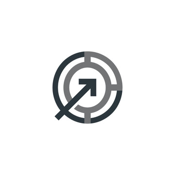 Target circle icon with breakthrough upward arrow.