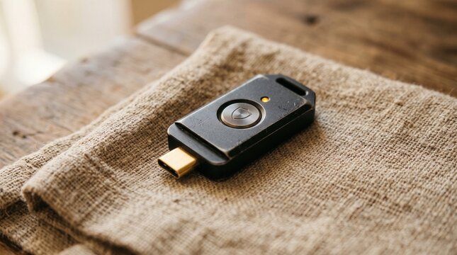 USB security token for two-factor authentication and hardware-based digital identity verification on linen