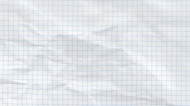 White school paper texture background. blue grid background. crumpled graph paper surface for educational themes