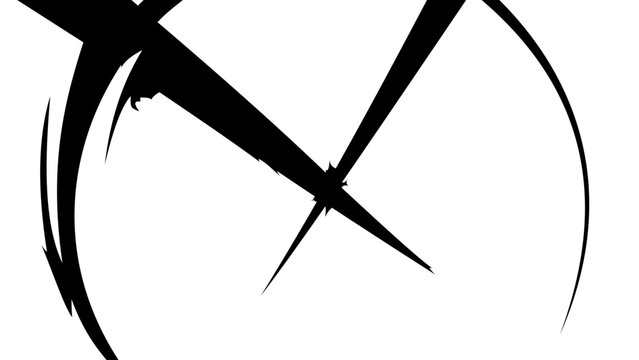Dynamic manga radial slash effect with sharp energy arcs, comic impact lines and anime action burst isolated on transparent background. Perfect for comics, games and graphic design.
