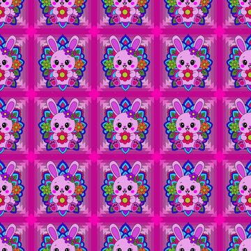 seamless pattern with skulls