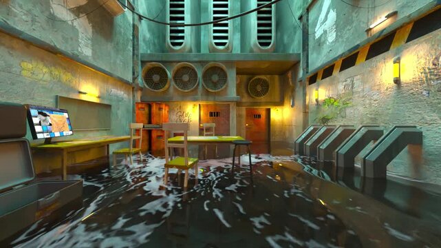 工場の物置場　3DCGレンダリング